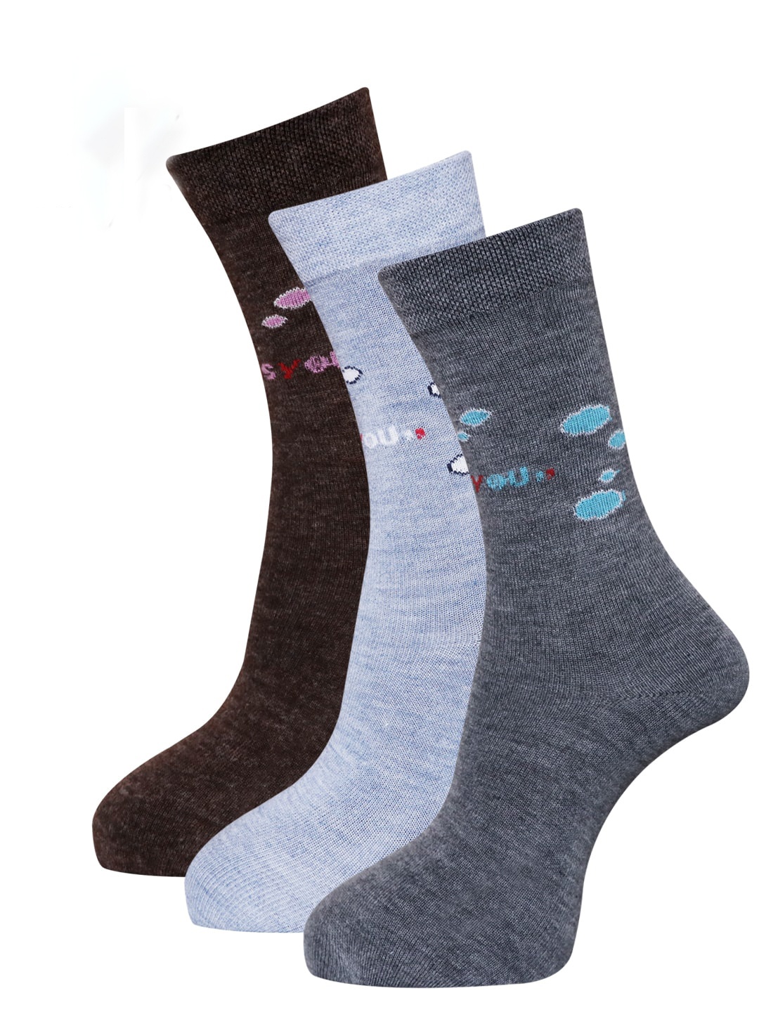 

Dollar Socks Women Pack Of 3 Assorted Calf-Length Socks