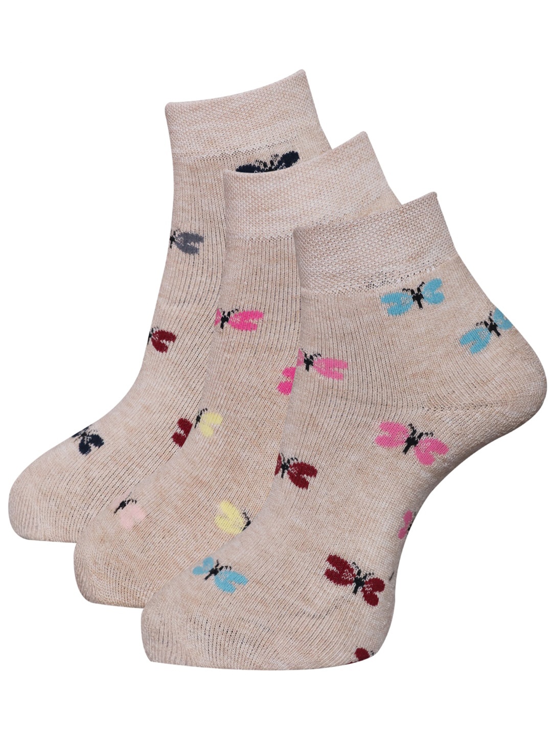 

Dollar Socks Women Pack Of 3 Assorted Terry Ankle Length Socks