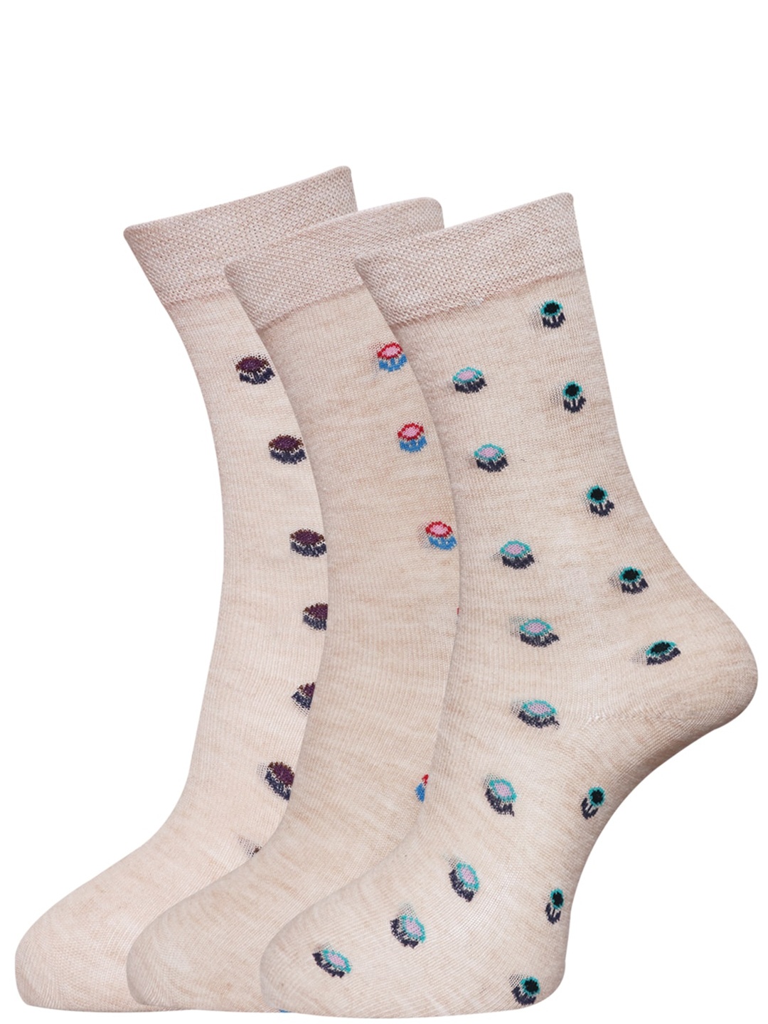 

Dollar Socks Women Pack Of 3 Assorted Calf-Length Socks