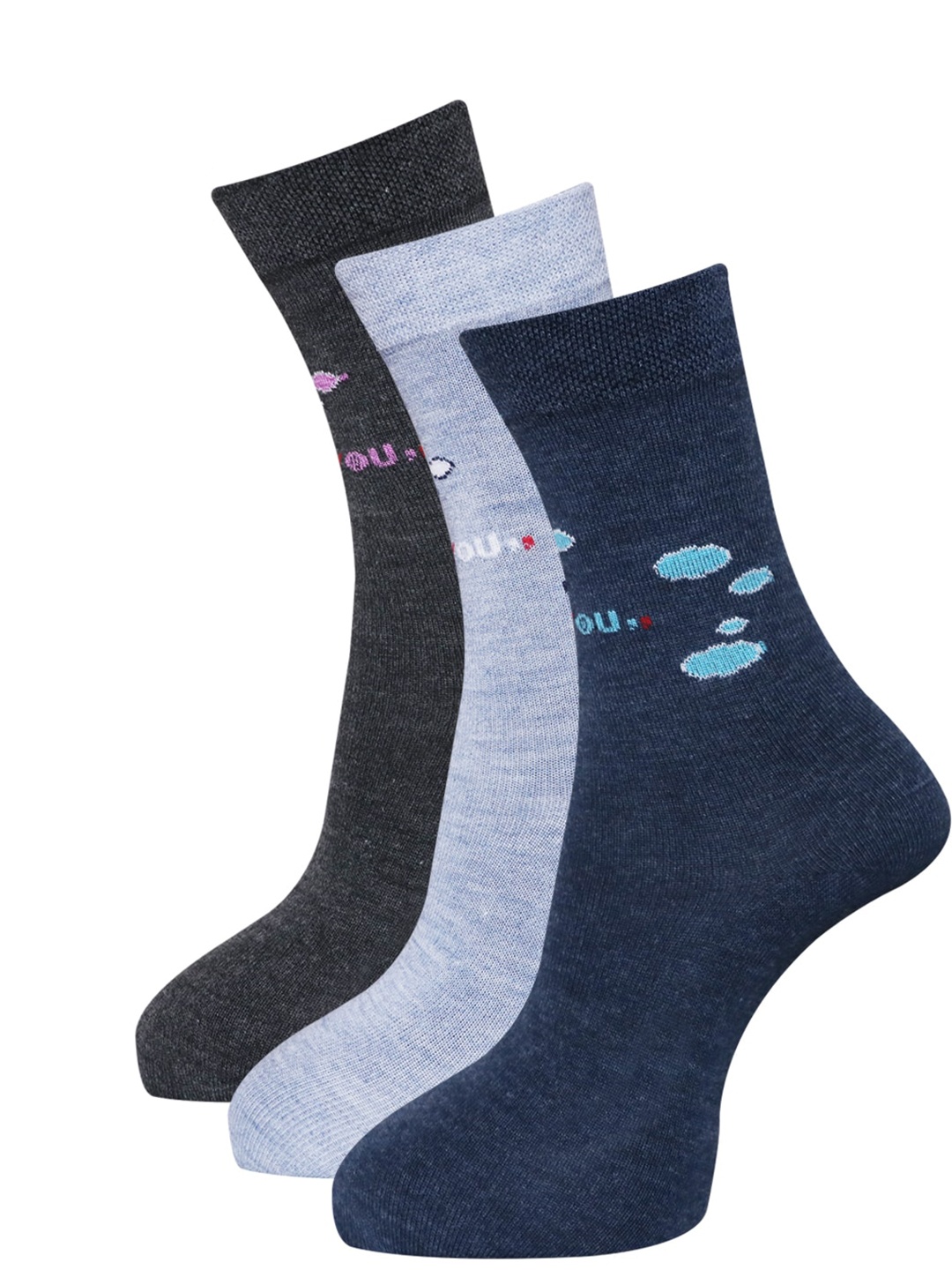 

Dollar Socks Women Pack Of 3 Assorted Calf-Length Socks