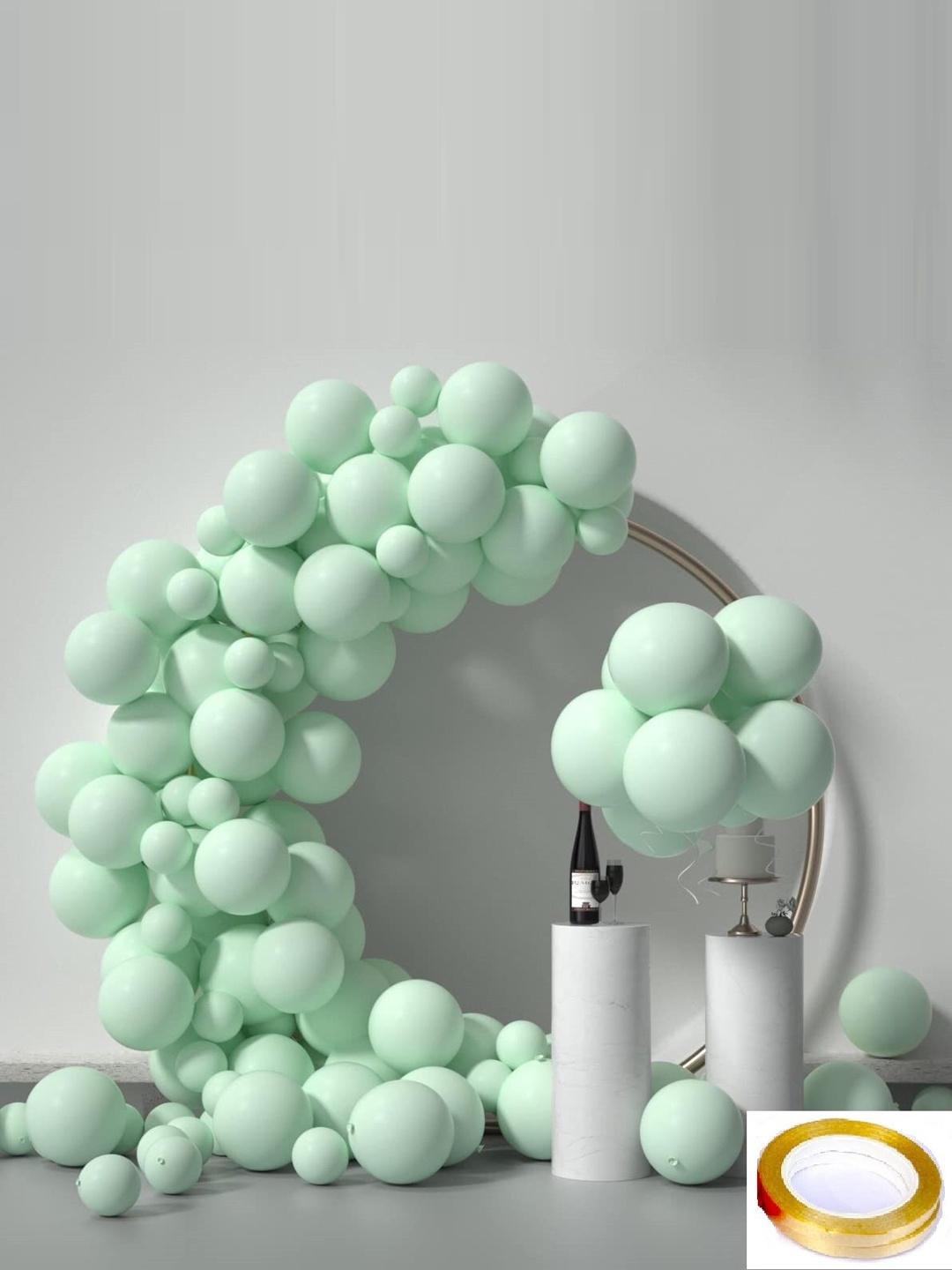 

CHOCOZONE Pastel-Green Set Of 100 Balloons