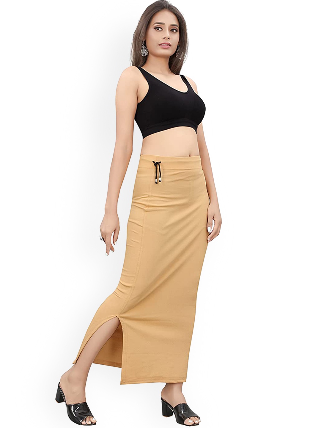 

MORLY Saree Solid Micro Fibre Shapewear, Beige