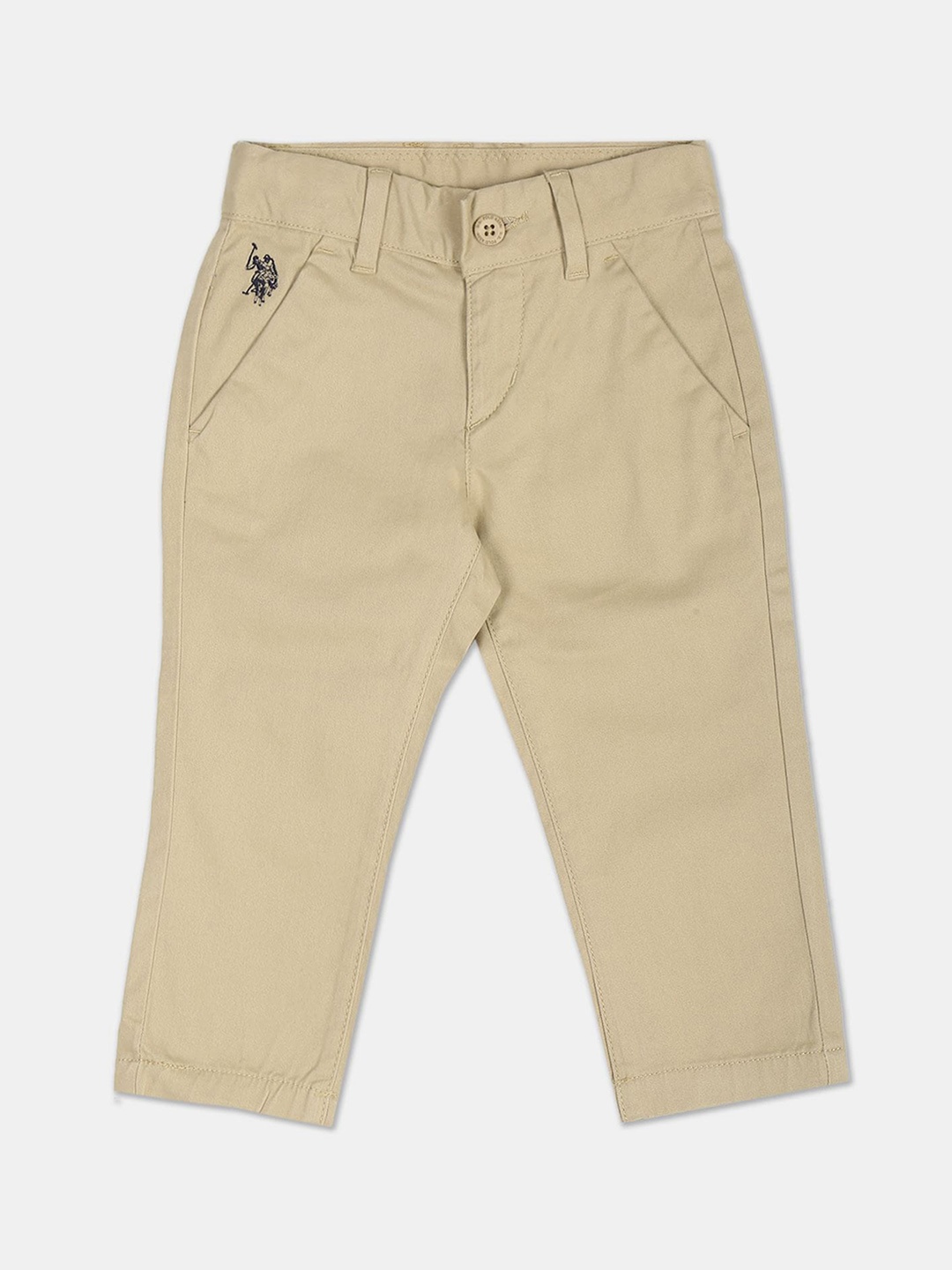 

U.S. Polo Assn. Kids Boys Solid Trouser, Beige