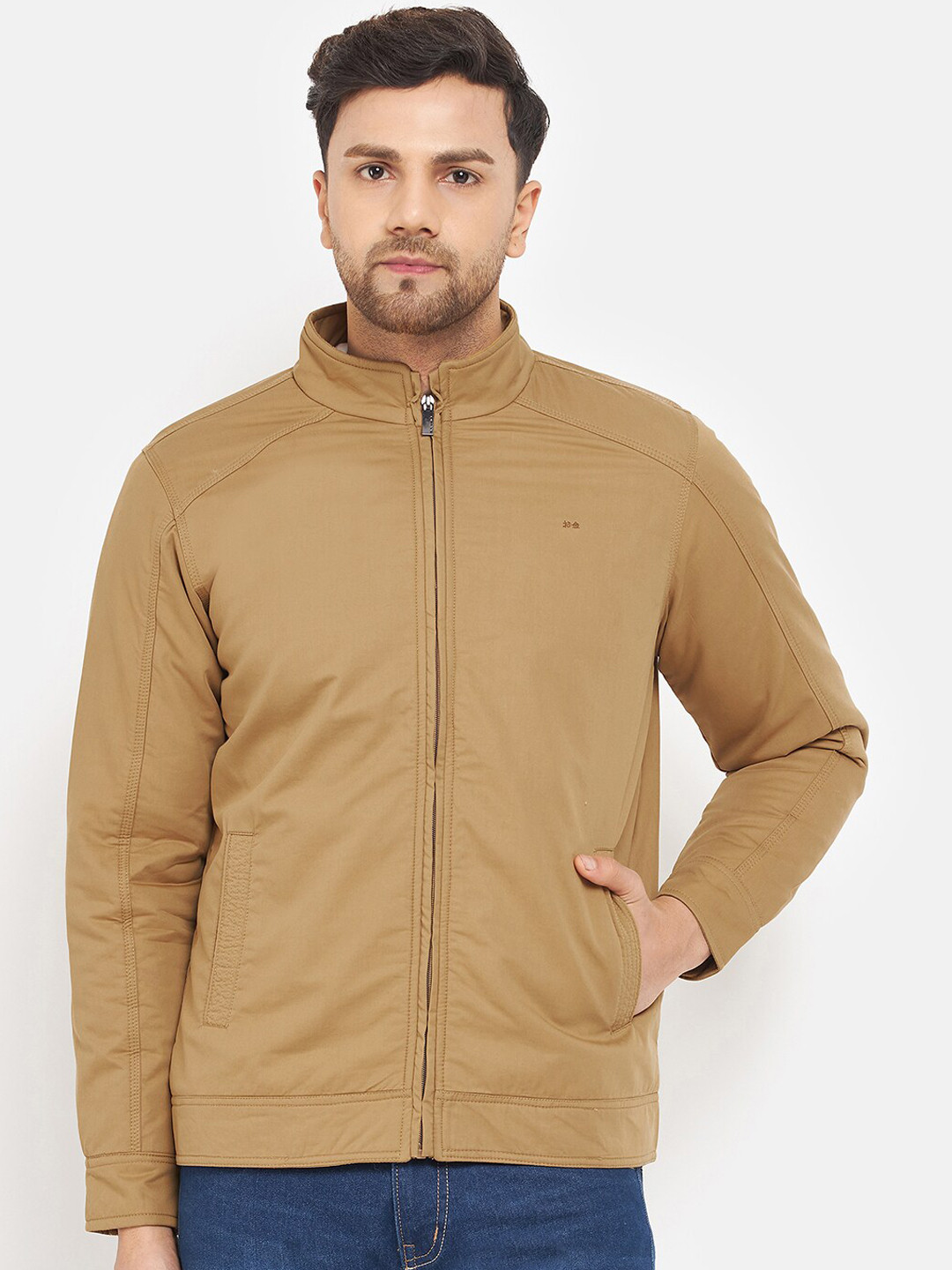 

Okane Men Lightweight Cotton Sporty Jacket, Khaki