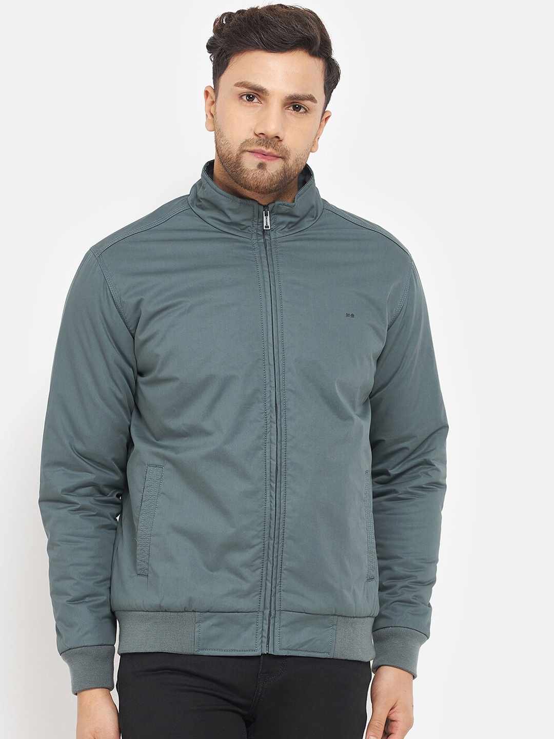 

Okane Men Lightweight Cotton Bomber Jacket, Teal