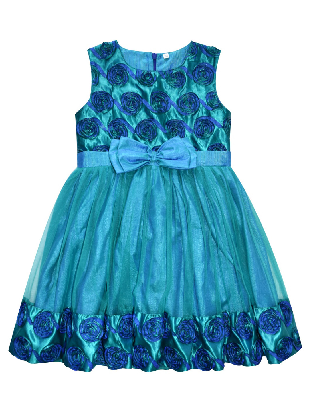 

milou Girls Floral Pure Cotton Dress, Green