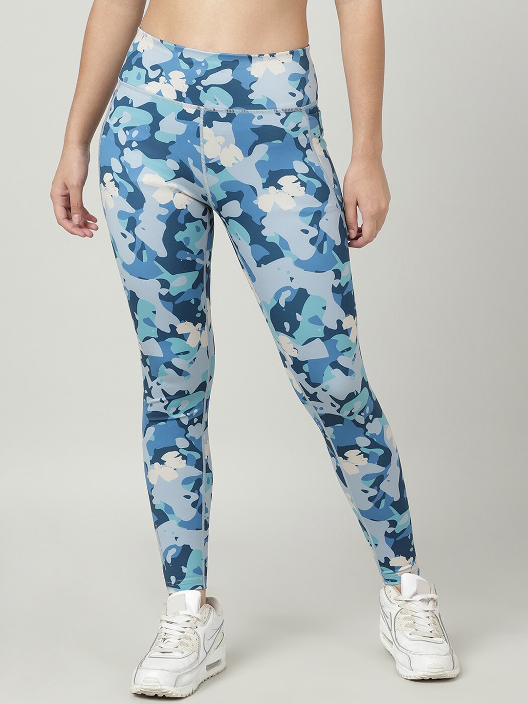 

Head Women Printed Ankle-Length Gym Tight, Navy blue