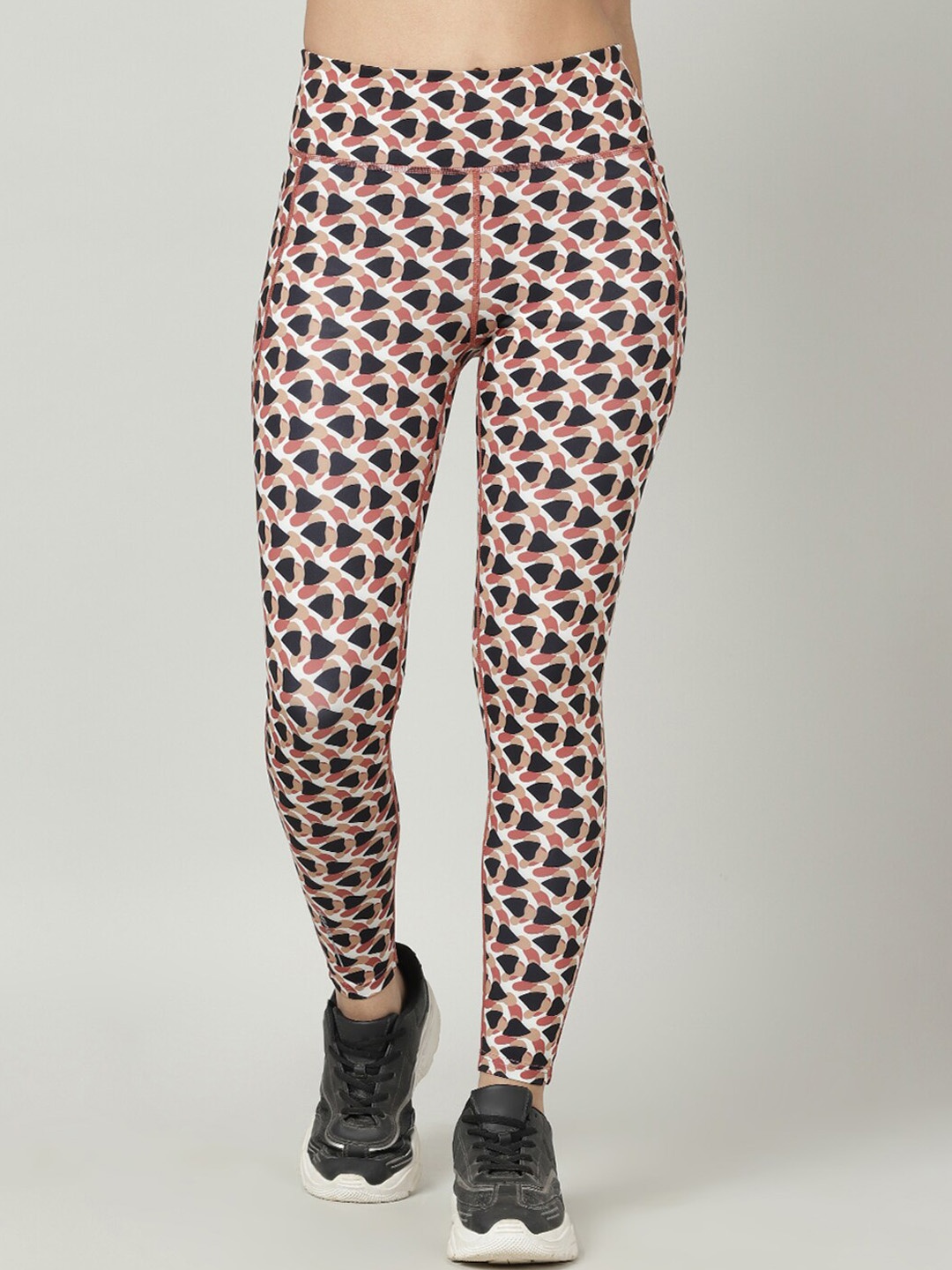 

Head Women Printed zipper Pocket Ankle-Length Gym Tight, Red
