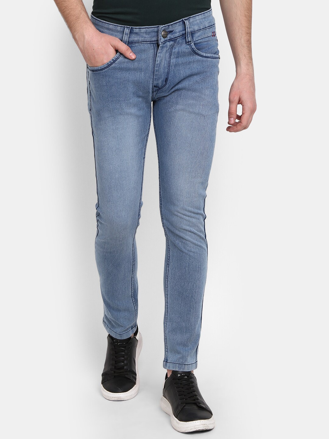 

V-Mart Men Classic Slim Fit Light Fade Jeans, Blue