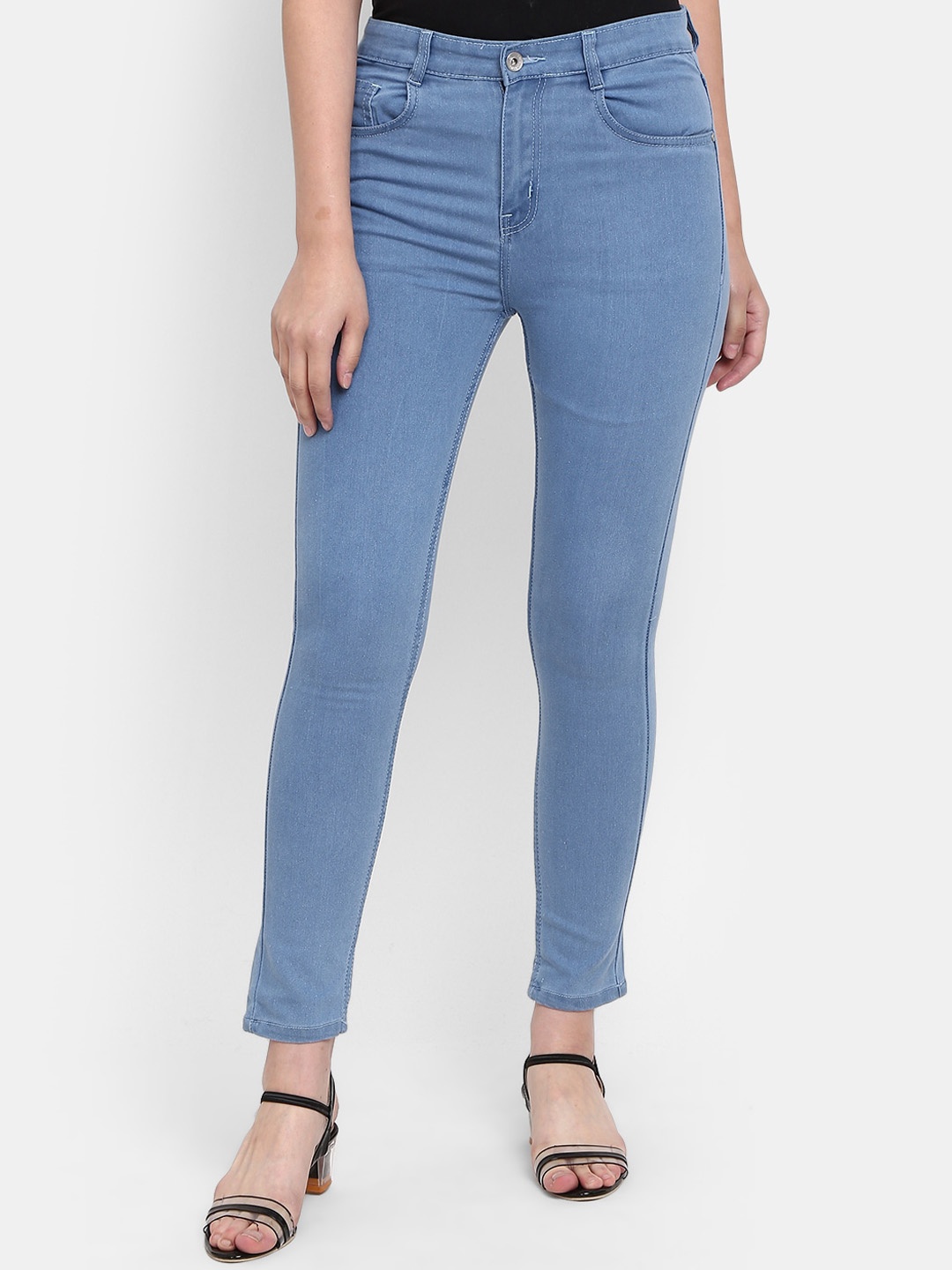 

V-Mart Women Cotton Regular Fit Jeans, Blue
