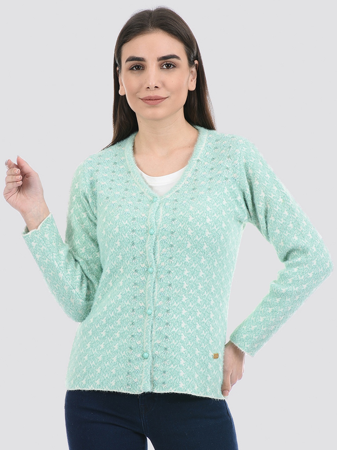 

Cloak & Decker by Monte Carlo Women Cardigan Acrylic Sweater, Sea green