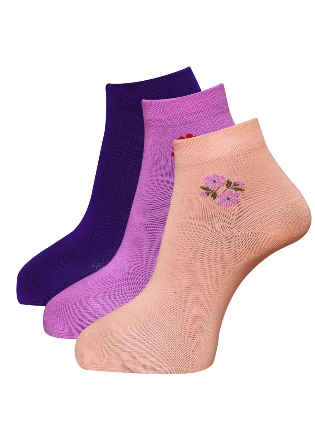 

Dollar Socks Women Pack Of 3 Assorted Ankle-Length Woollen Socks