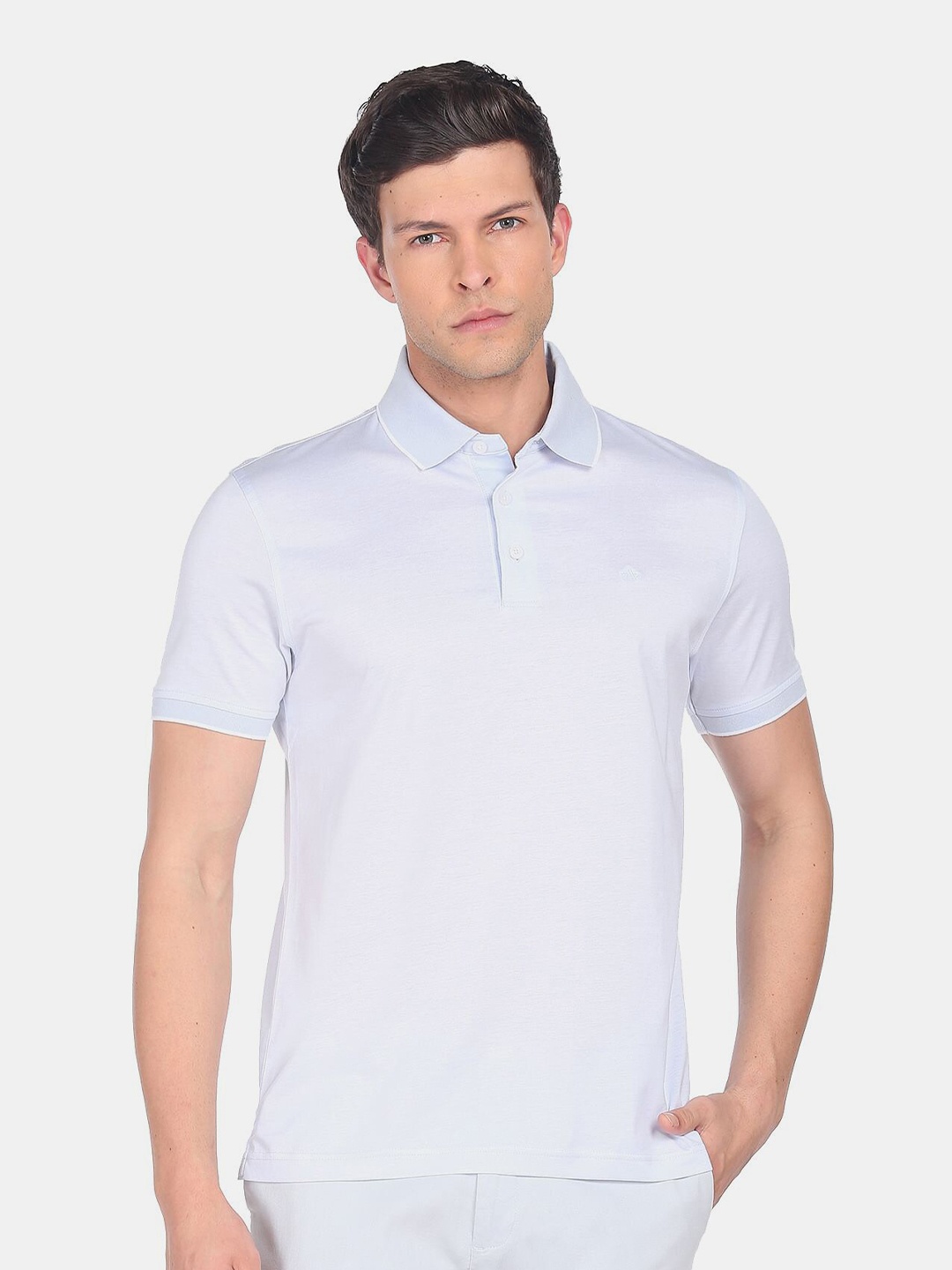 

Arrow Men Polo Collar Pure Cotton T-shirt, Blue