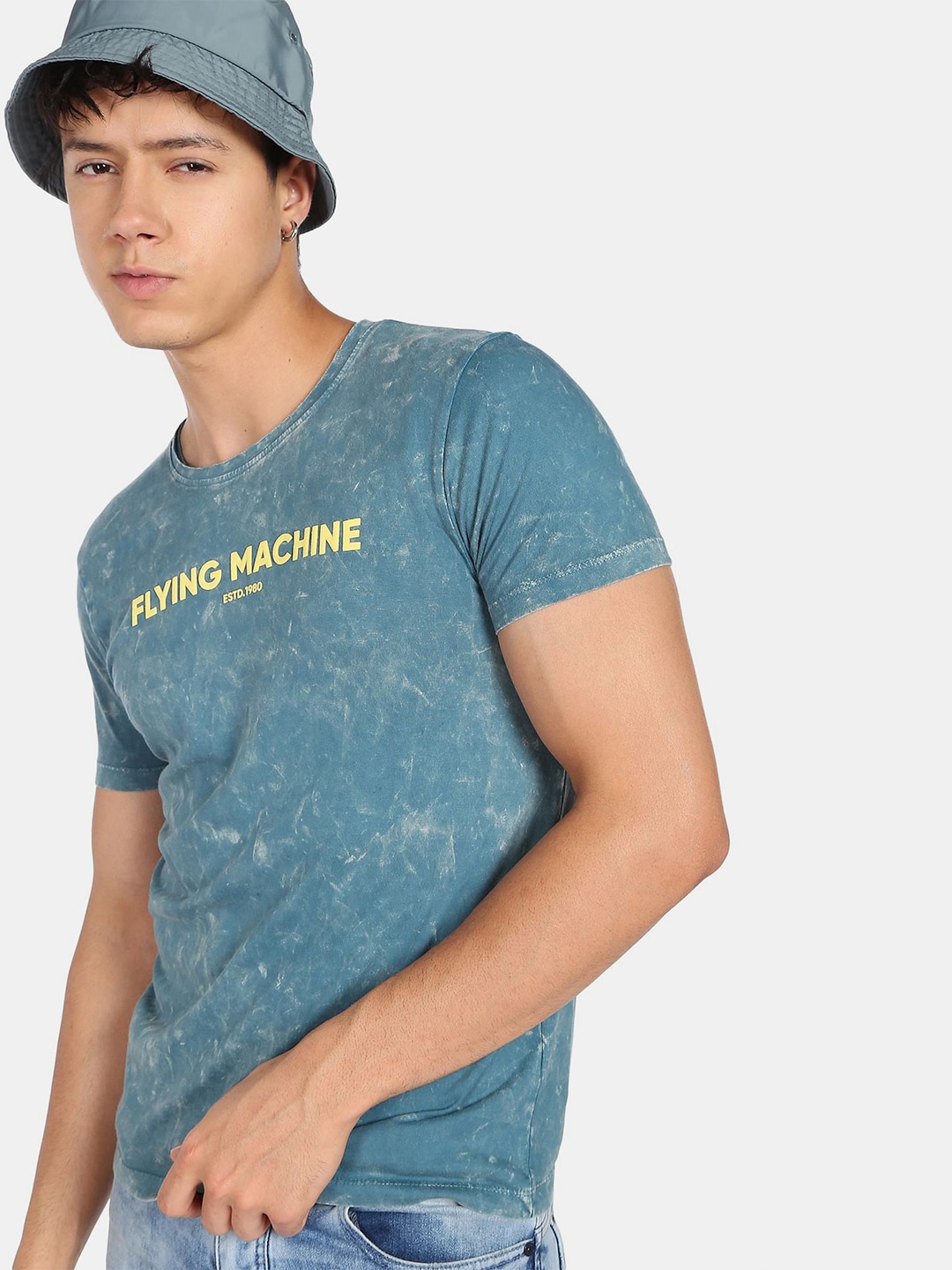 

Flying Machine Vintage Washed T-Shirt, Blue