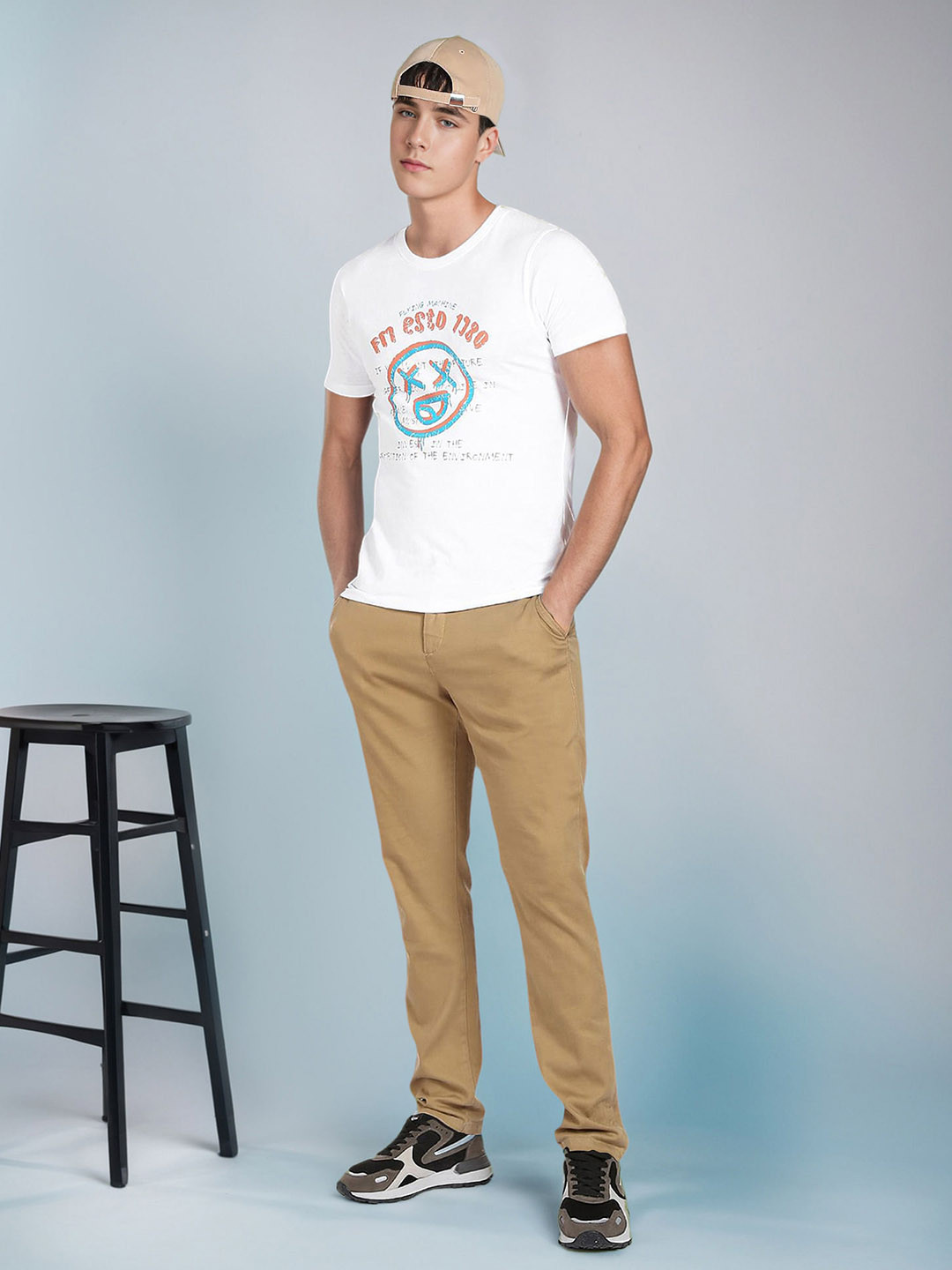 

Flying Machine Slim Fit Graphic Print T-Shirt, White