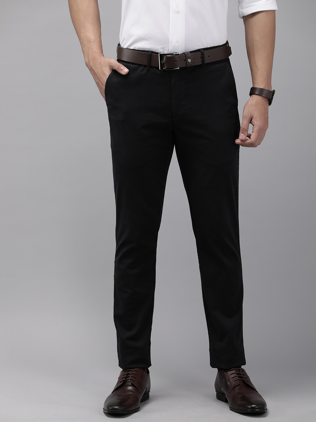 

Park Avenue Men Formal Trousers, Black