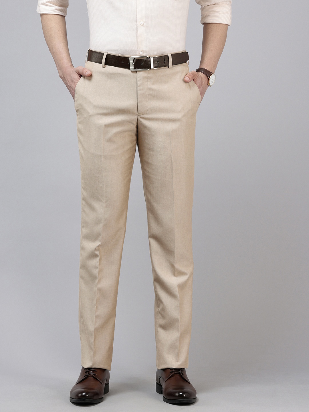 

Park Avenue Men Formal Trousers, Beige