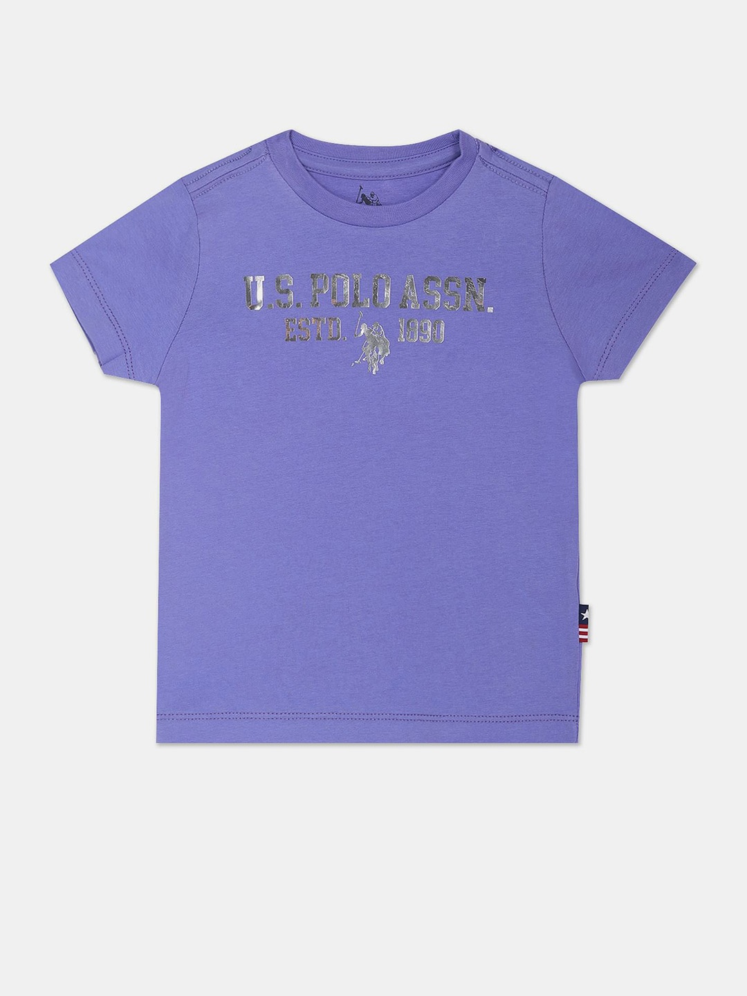 

U.S. Polo Assn. Kids Boys Brand Logo Printed Cotton T-shirt, Blue