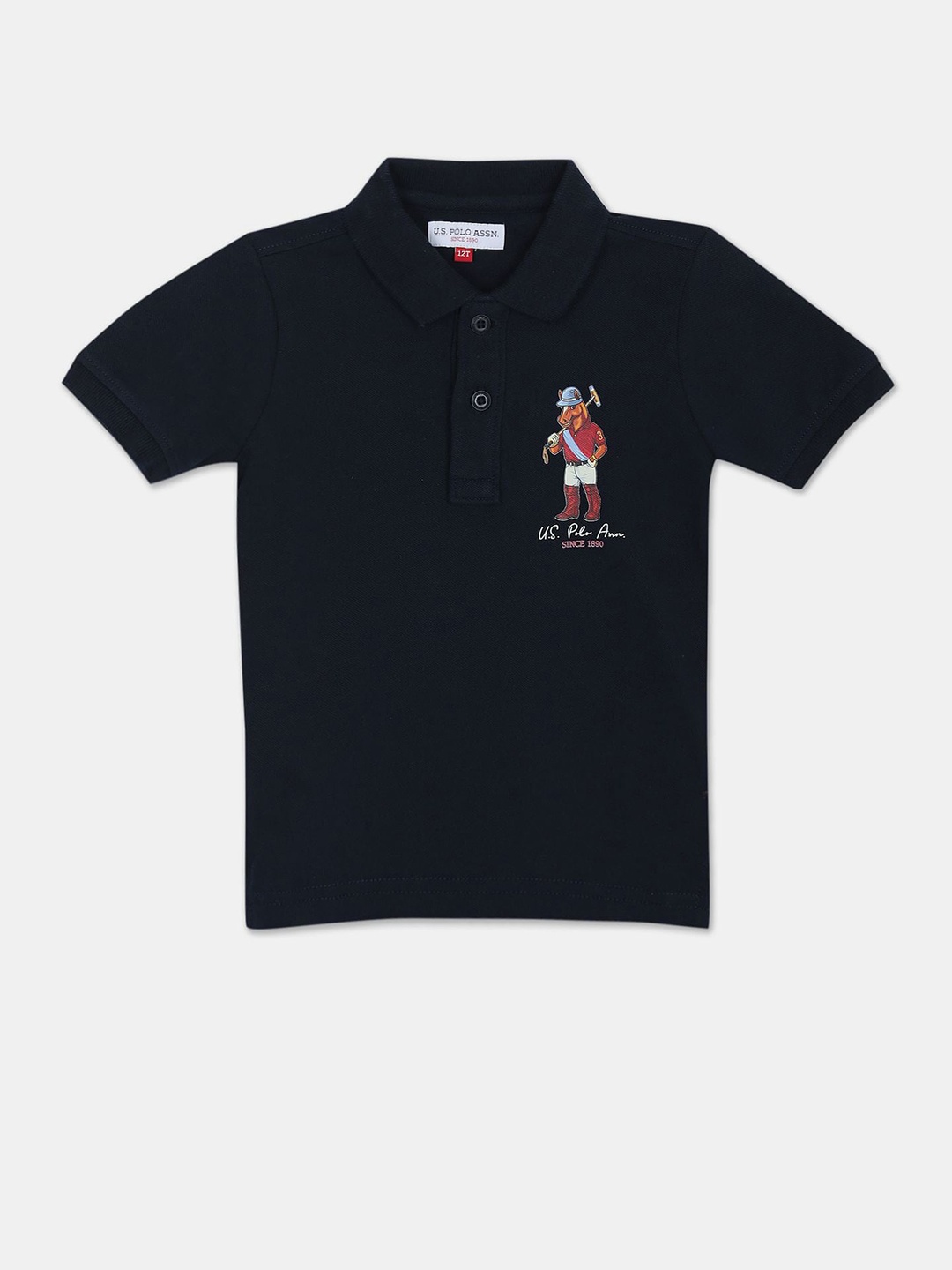 

U.S. Polo Assn. Kids Boys Polo Collar Pure Cotton T-shirt, Blue