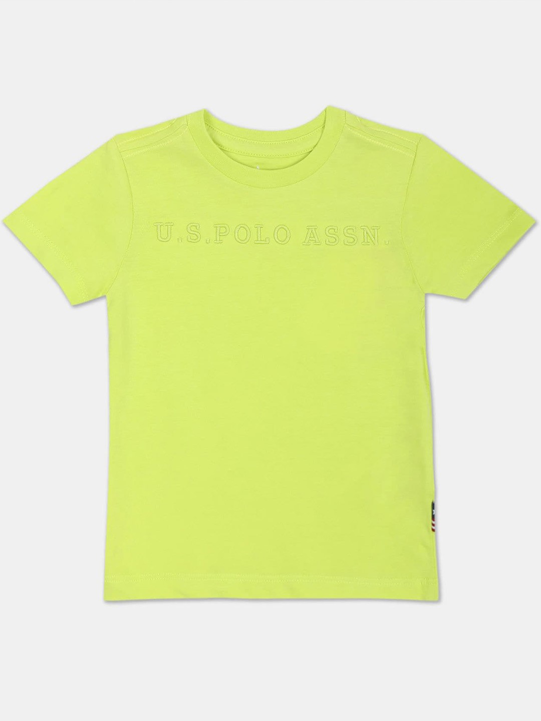 

U.S. Polo Assn. Kids Boys Brand Logo Printed Cotton T-shirt, Green