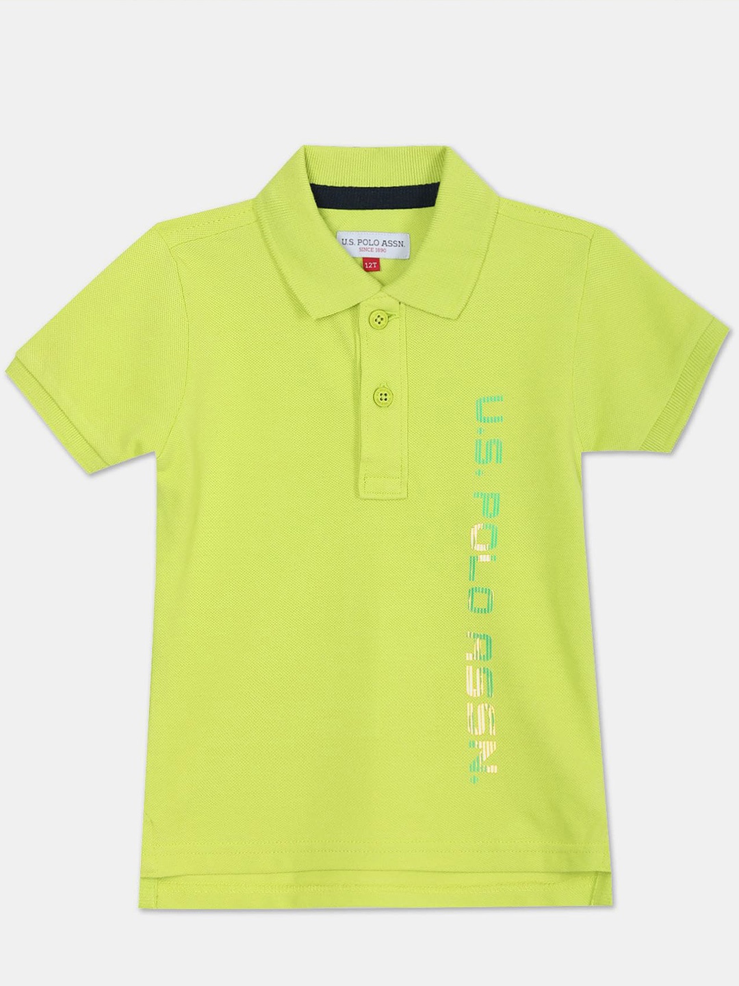 

U.S. Polo Assn. Kids Boys Polo Collar Pure Cotton T-shirt, Green