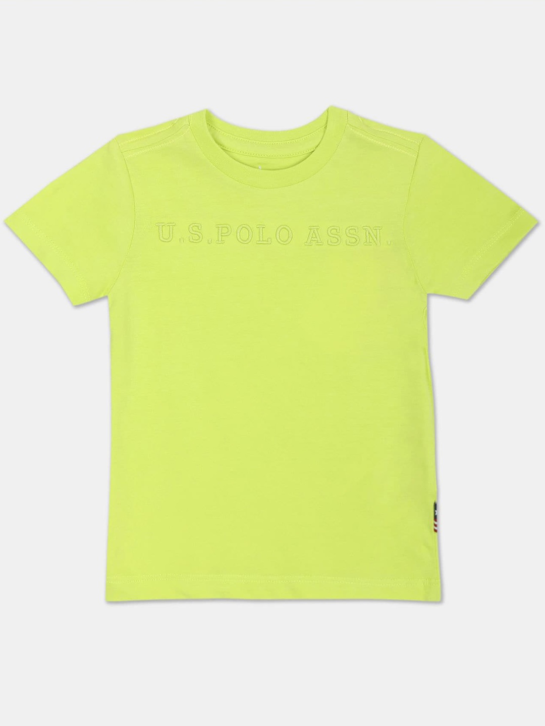 

U.S. Polo Assn. Kids Boys Brand Logo Printed Cotton T-shirt, Green