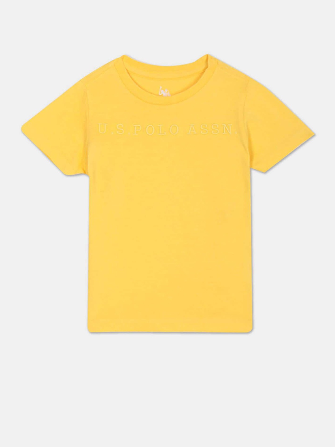 

U.S. Polo Assn. Kids Boys Typography Cotton T-shirt, Yellow