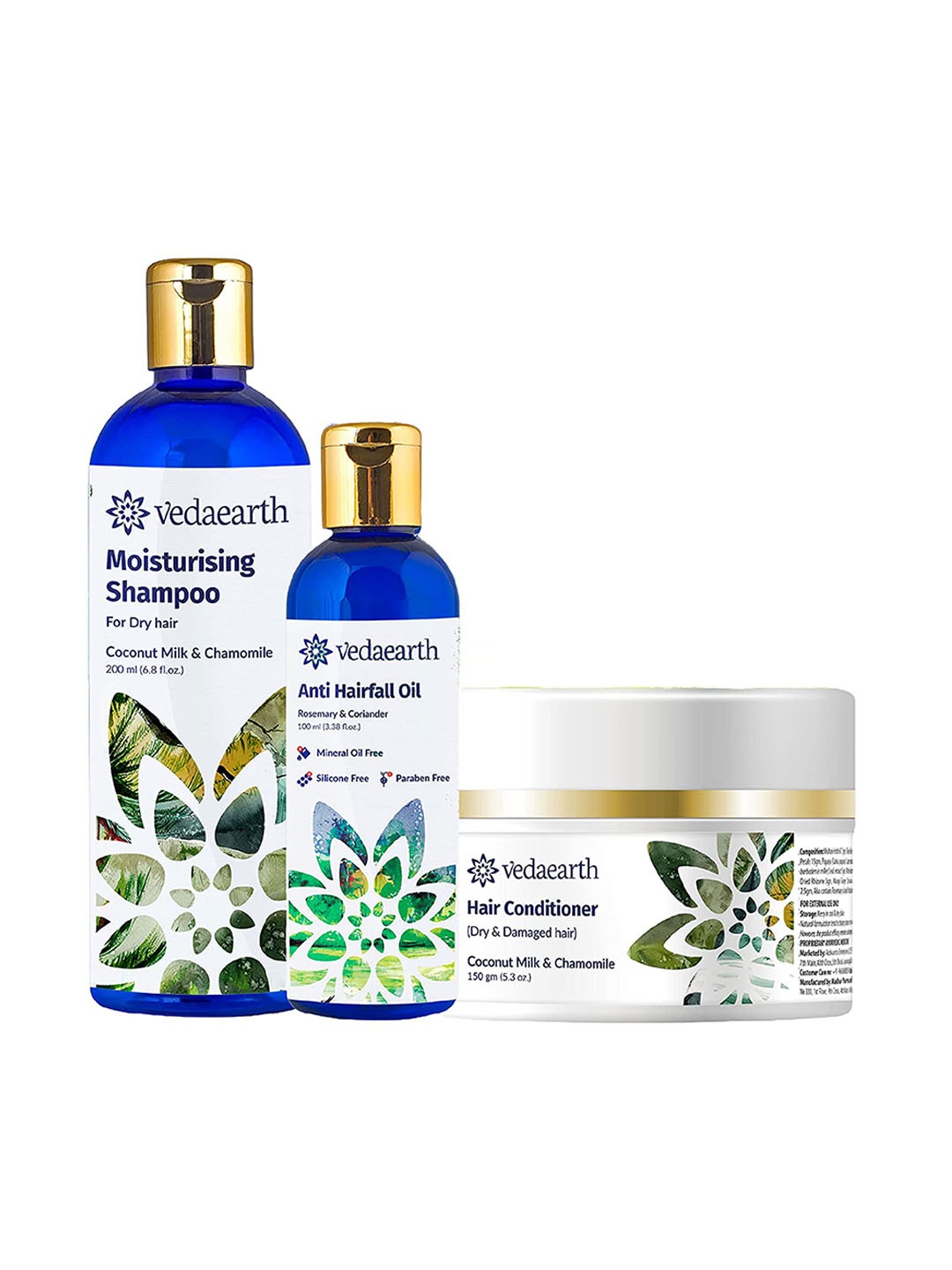 

VEDAEARTH Set Of 3 Hair Care Kit, Blue