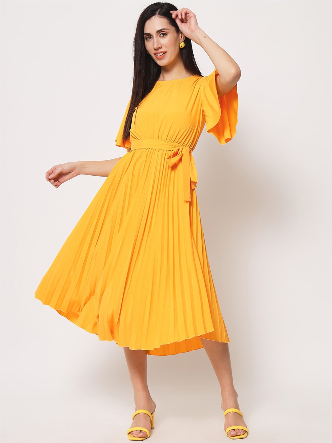 

Kannan Fit And Flare Midi Dress, Yellow