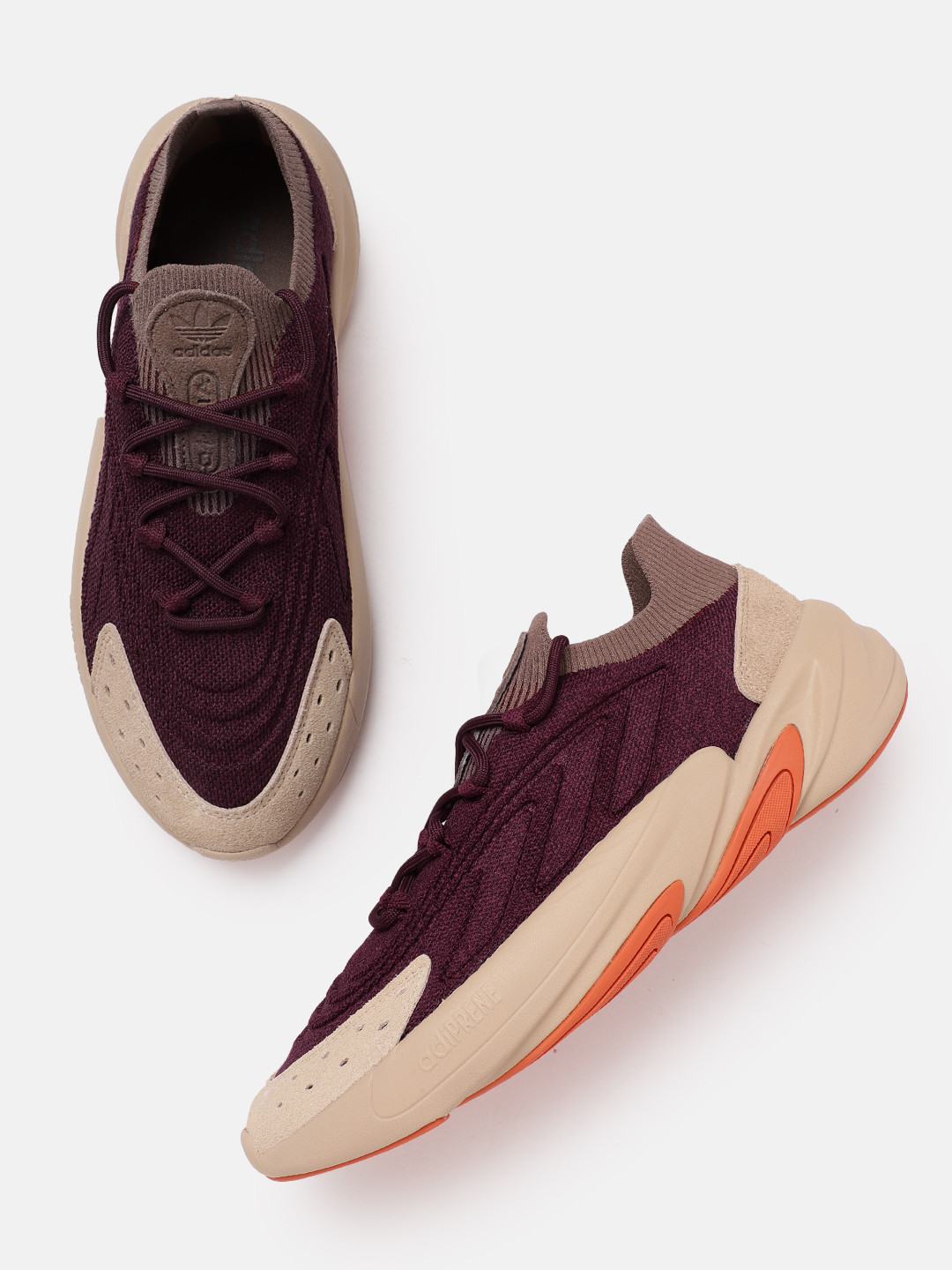 

ADIDAS Originals Men WOzelia Knit Slip-on Sneakers, Maroon