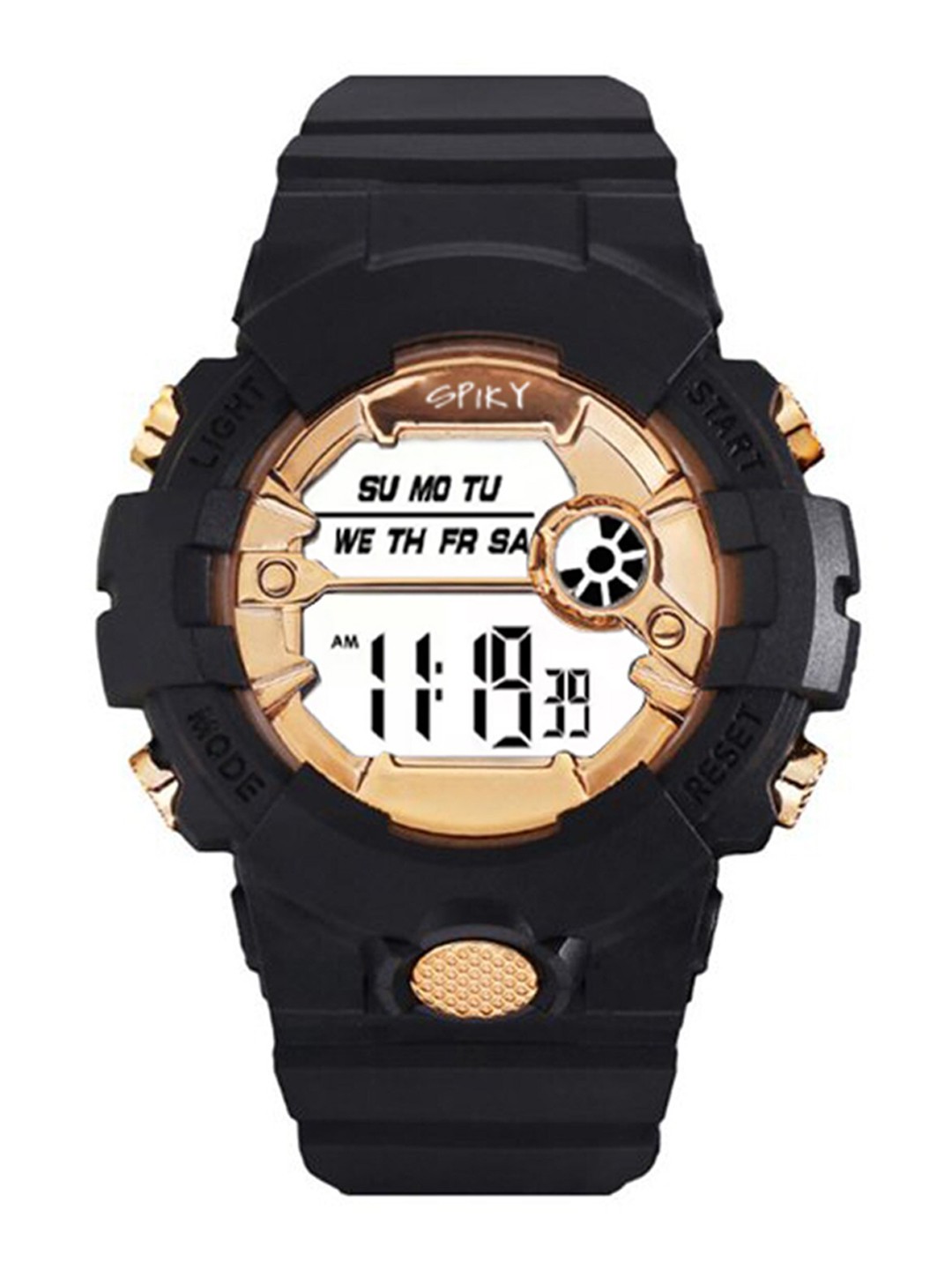 

Spiky Kids White Dial & Black Straps Multi Function Sports Automatic Watch WRest_Brn