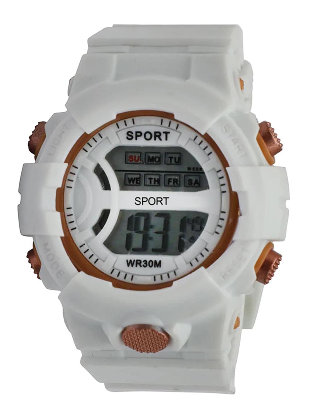 

Spiky Kids White Dial & White Straps Digital Multi Function Automatic Watch Wrest