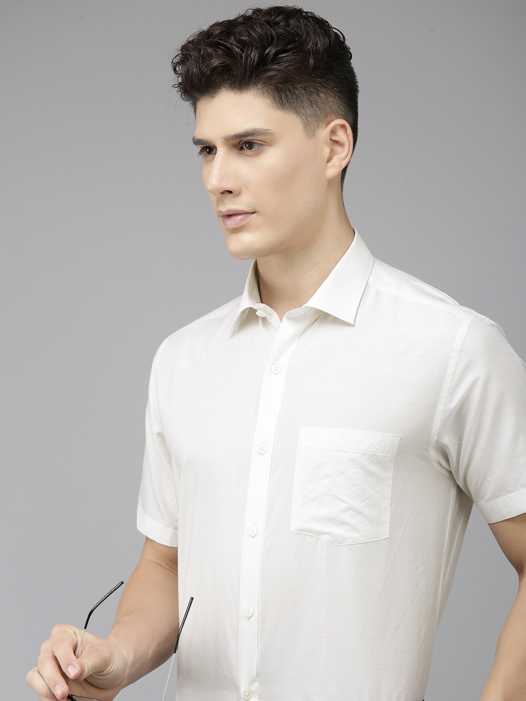 

Park Avenue Pure Silk Formal Shirt, White