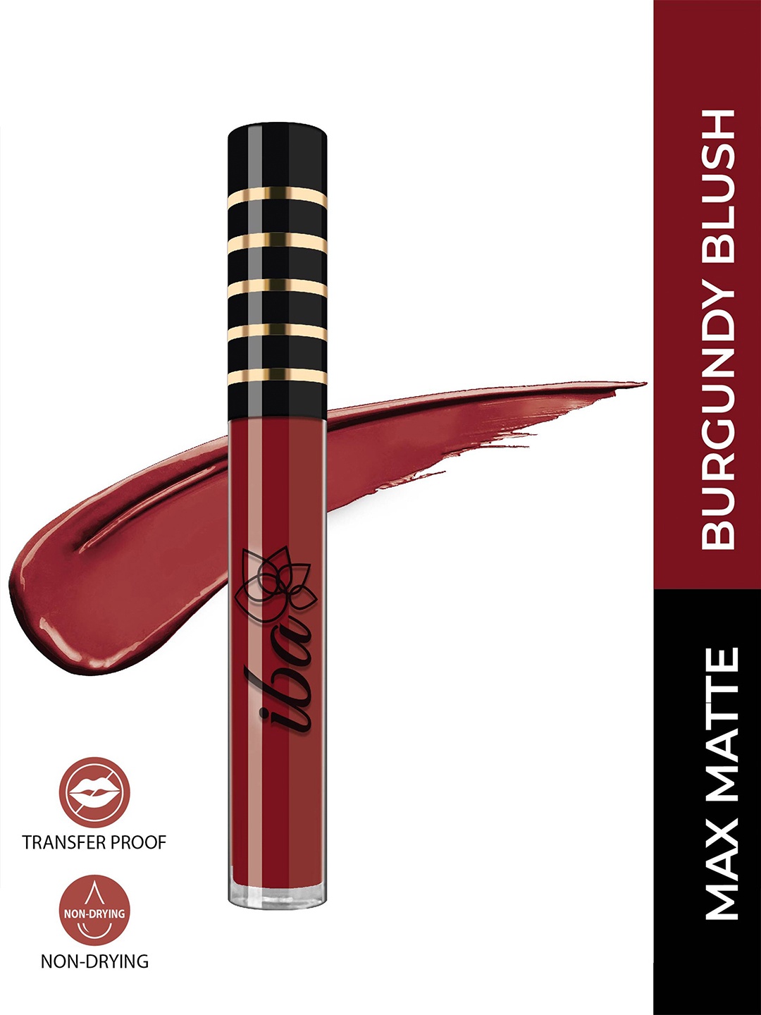 

Iba Maxx Matte Transfer-Proof Liquid Lipstick with Argan Oil 2.6 ml - Burgundy Blush, Maroon