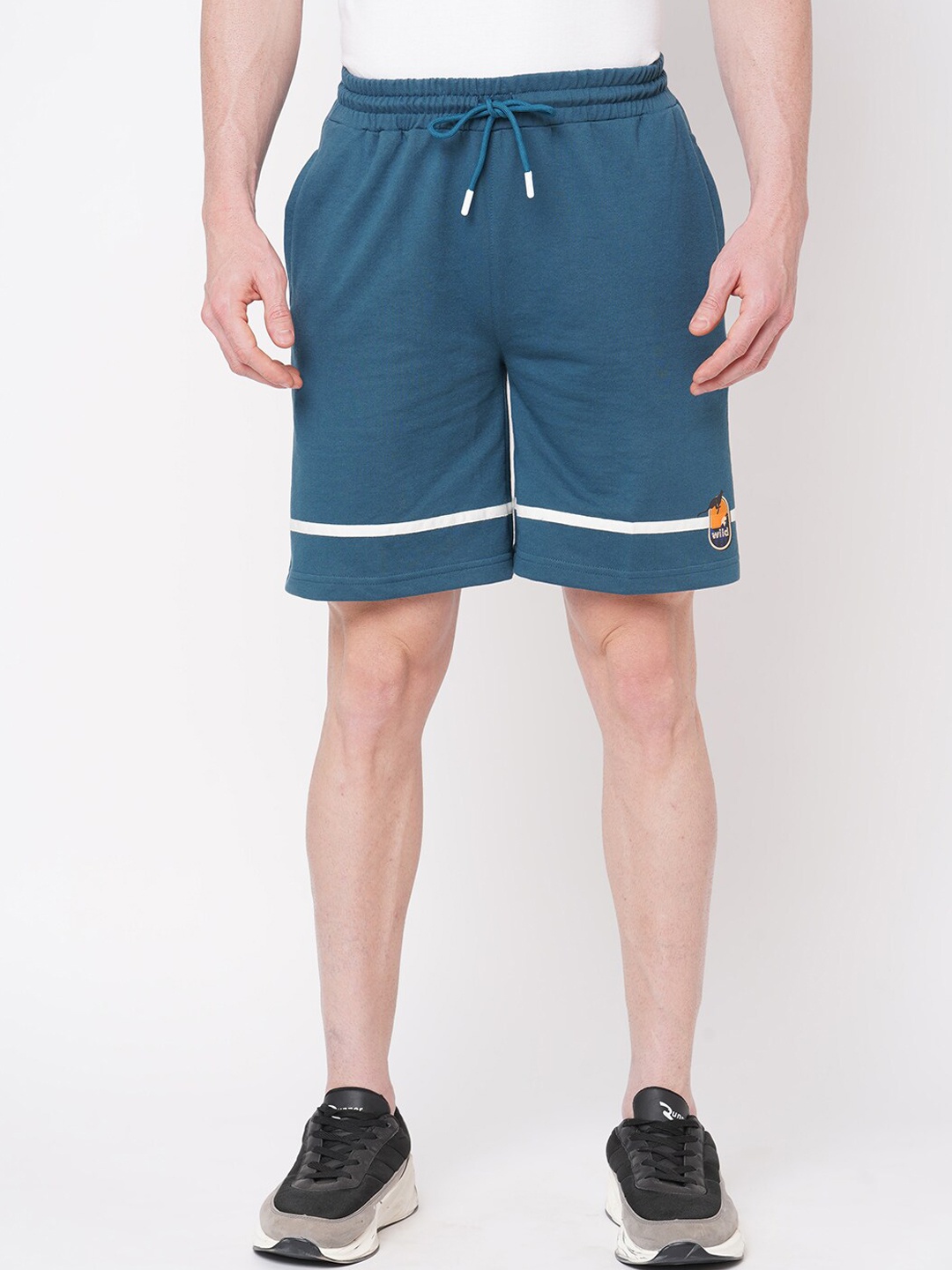 

FiTZ Men Slim Fit Sports Shorts, Blue