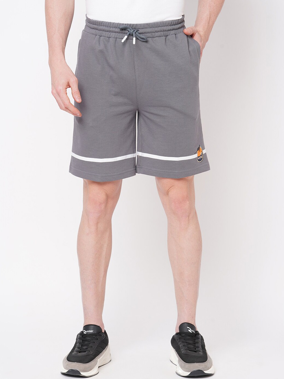 

FiTZ Men Slim Fit Sports Shorts, Grey