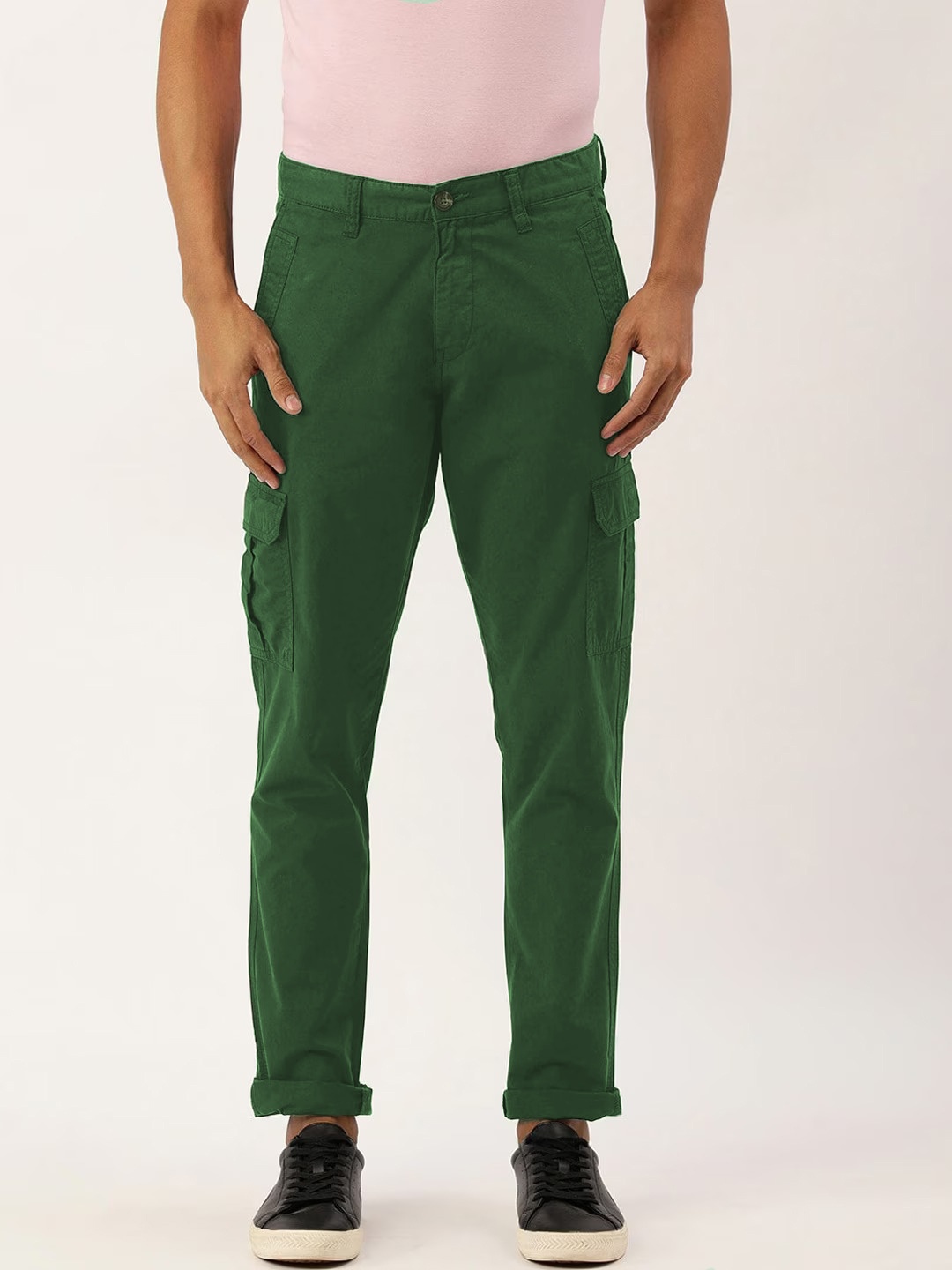 

IVOC Men Green Slim Fit Cargos Trousers