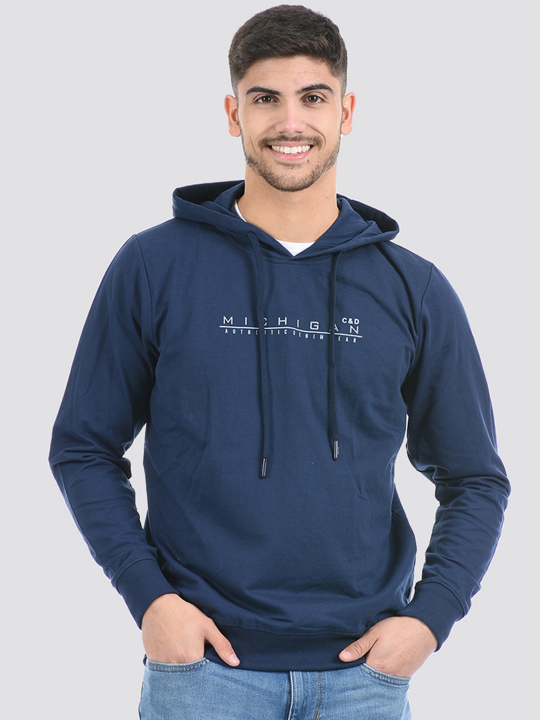

Cloak & Decker by Monte Carlo Cotton Hooded Sweatshirt, Navy blue
