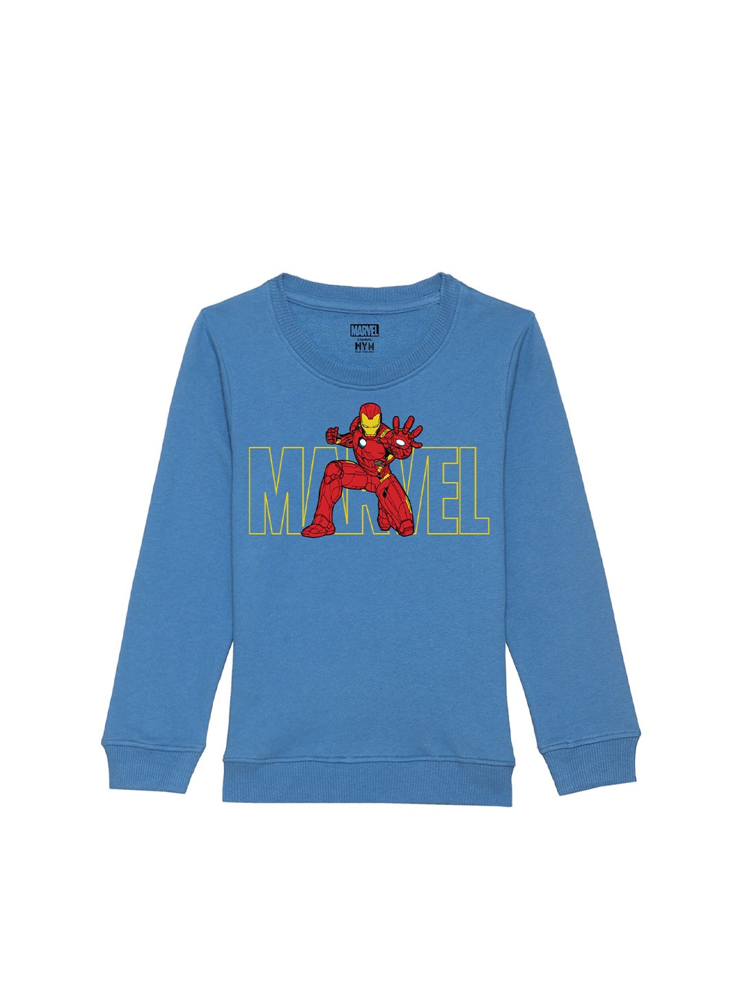 

Marvel by Wear Your Mind Unisex Kids Printed Cotton Sweatshirt, Blue