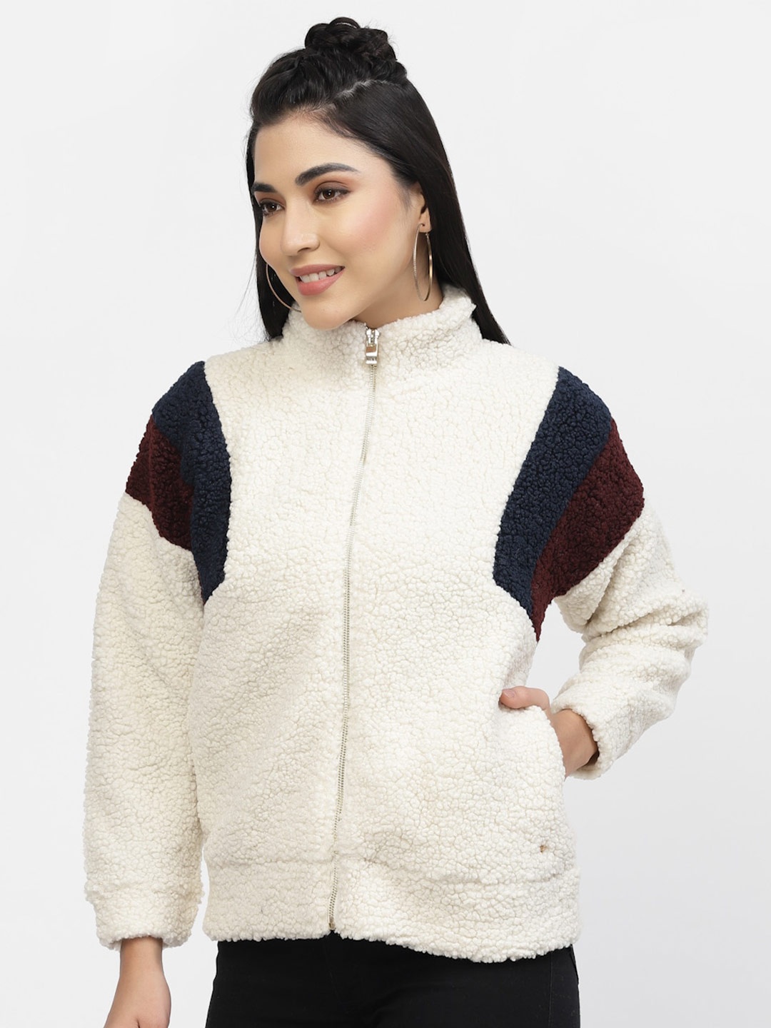 

Juelle Women Fleece Sweatshirt, Off white