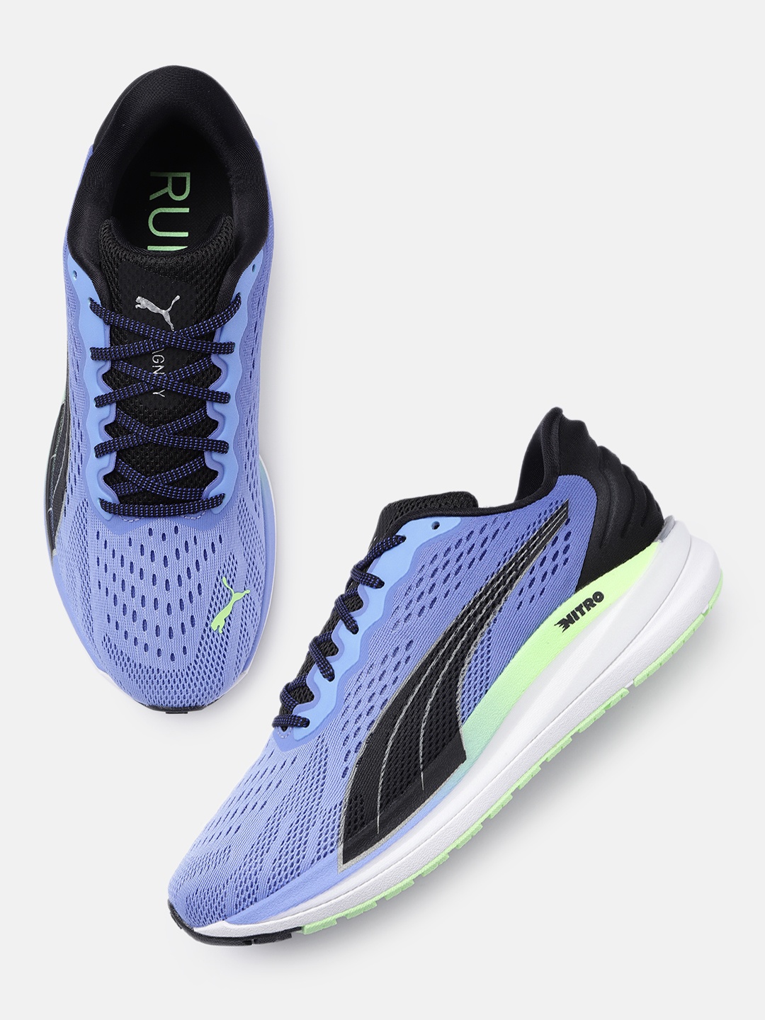 

Puma Men Textured Magnify Nitro Surge Road Running Shoes, Purple