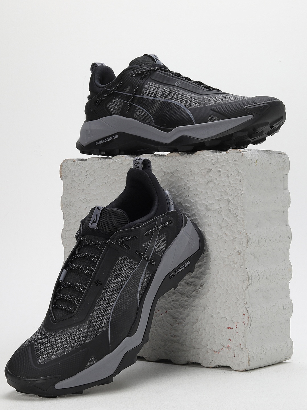 

Puma Men Textured Explore Nitro Road Running Shoes, Black
