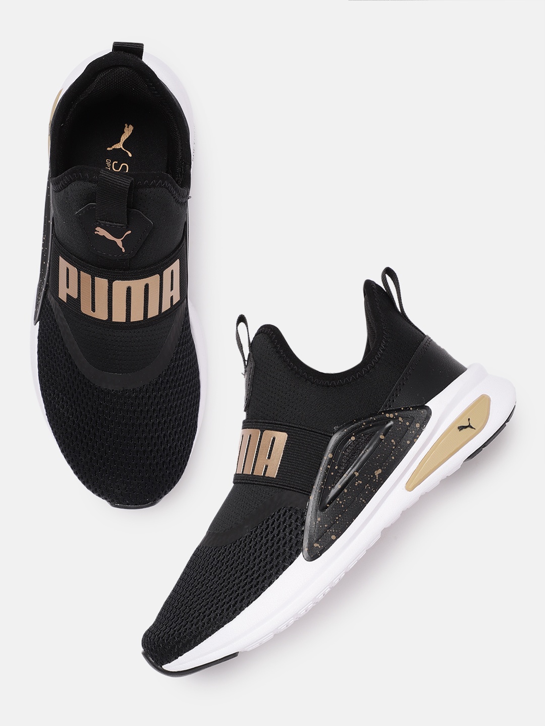 

Puma Unisex Solid Softride Enzo Evo Slip Spkle Road Running Shoes, Black