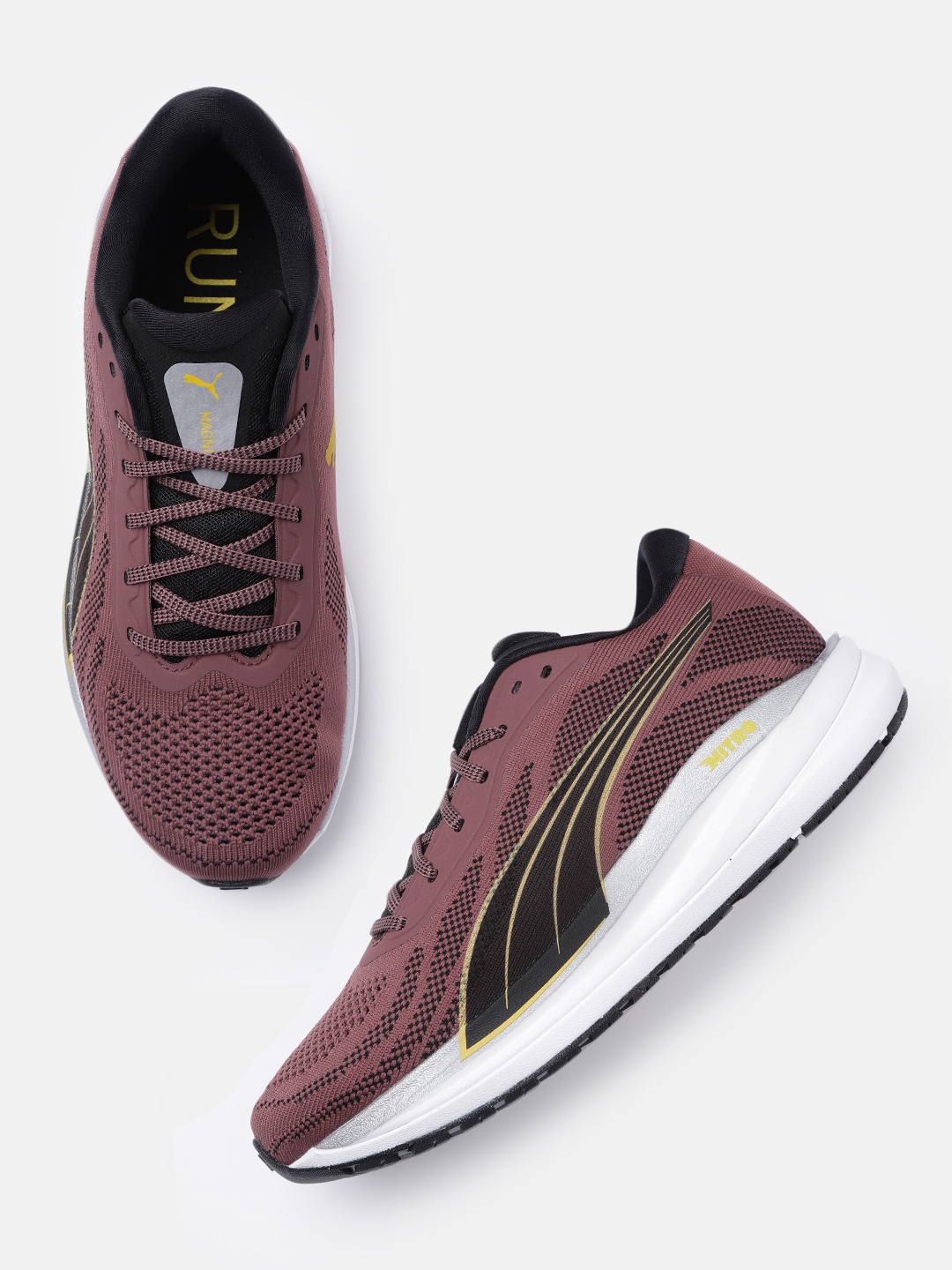 

Puma Men Magnify NITRO Knit Running Shoes, Violet