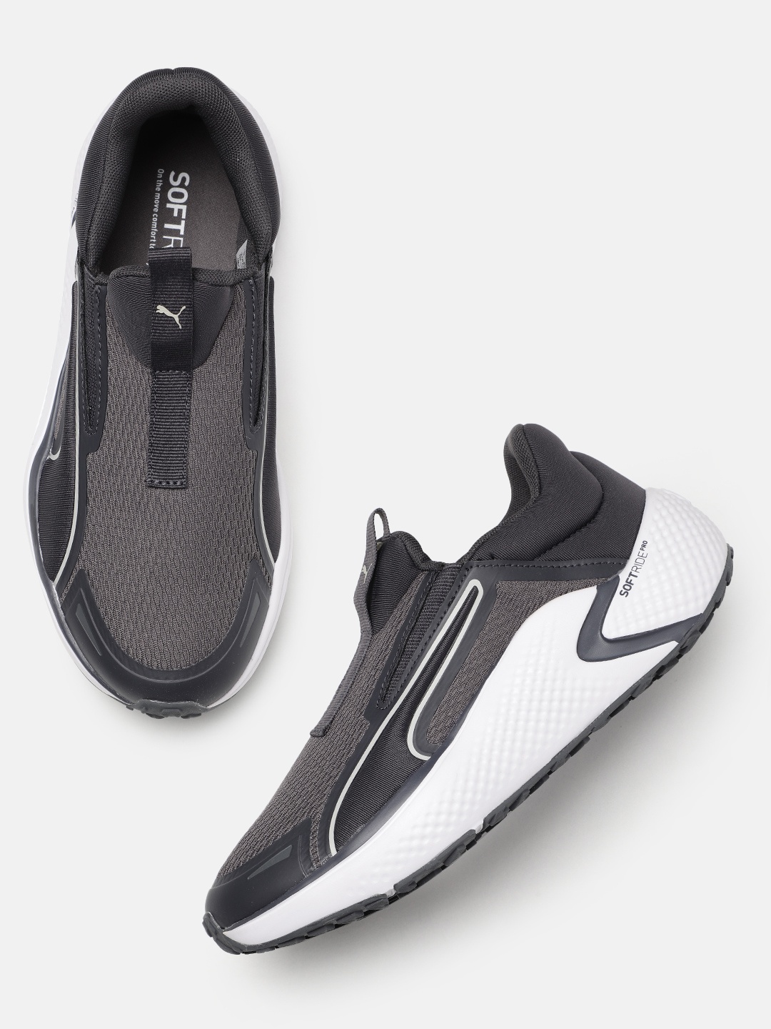 

Puma Unisex Softride Pro Coast Slip-On Training Shoes, Grey