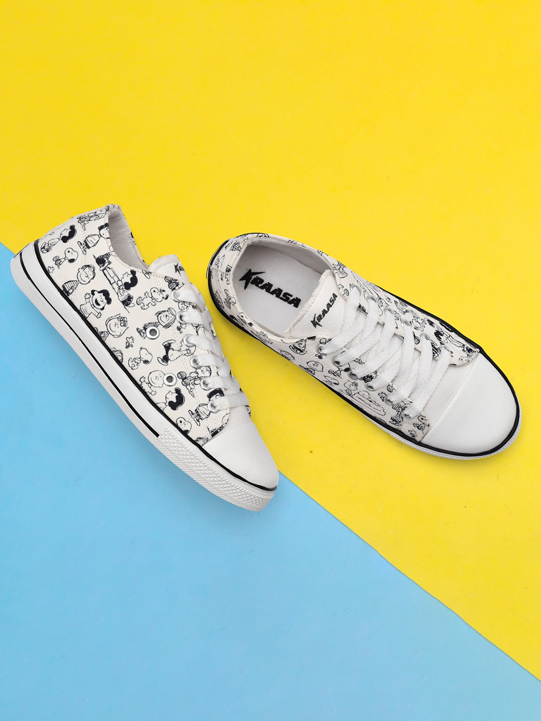 

KRAASA Women Printed Sneakers, White