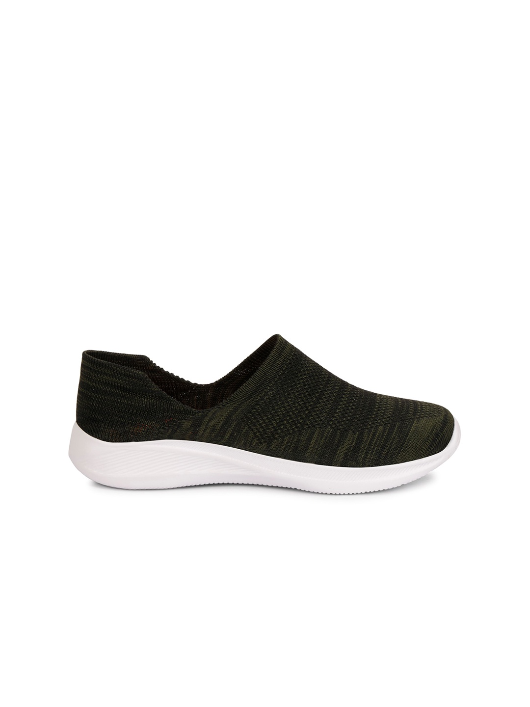 

KRAASA Women Woven Design Slip-On Sneakers, Green