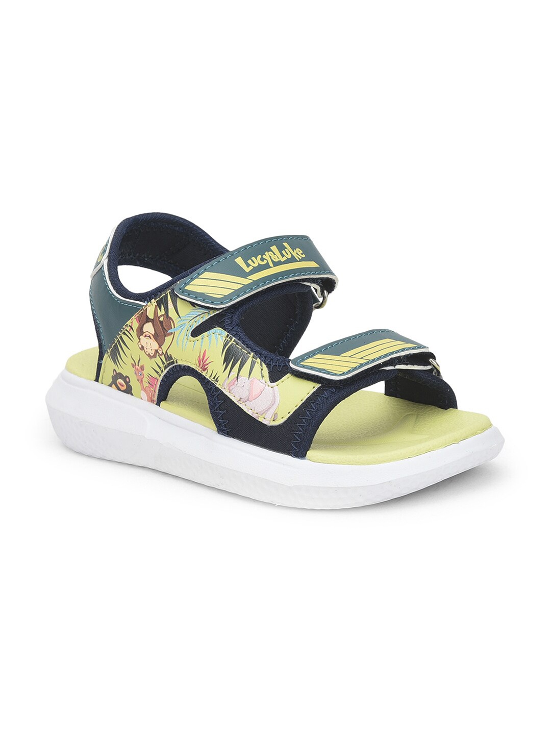

Liberty Kids Lucy & Luke Printed Sports Sandals, Yellow