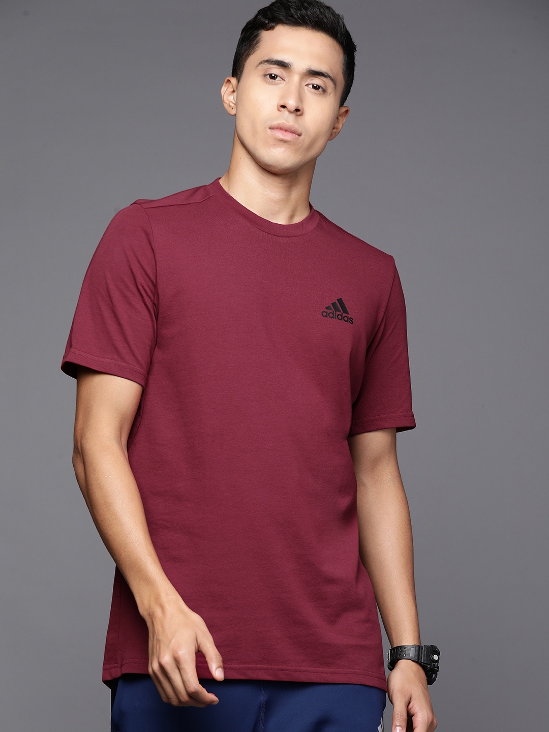 

ADIDAS Solid Freelift T-Shirt, Maroon