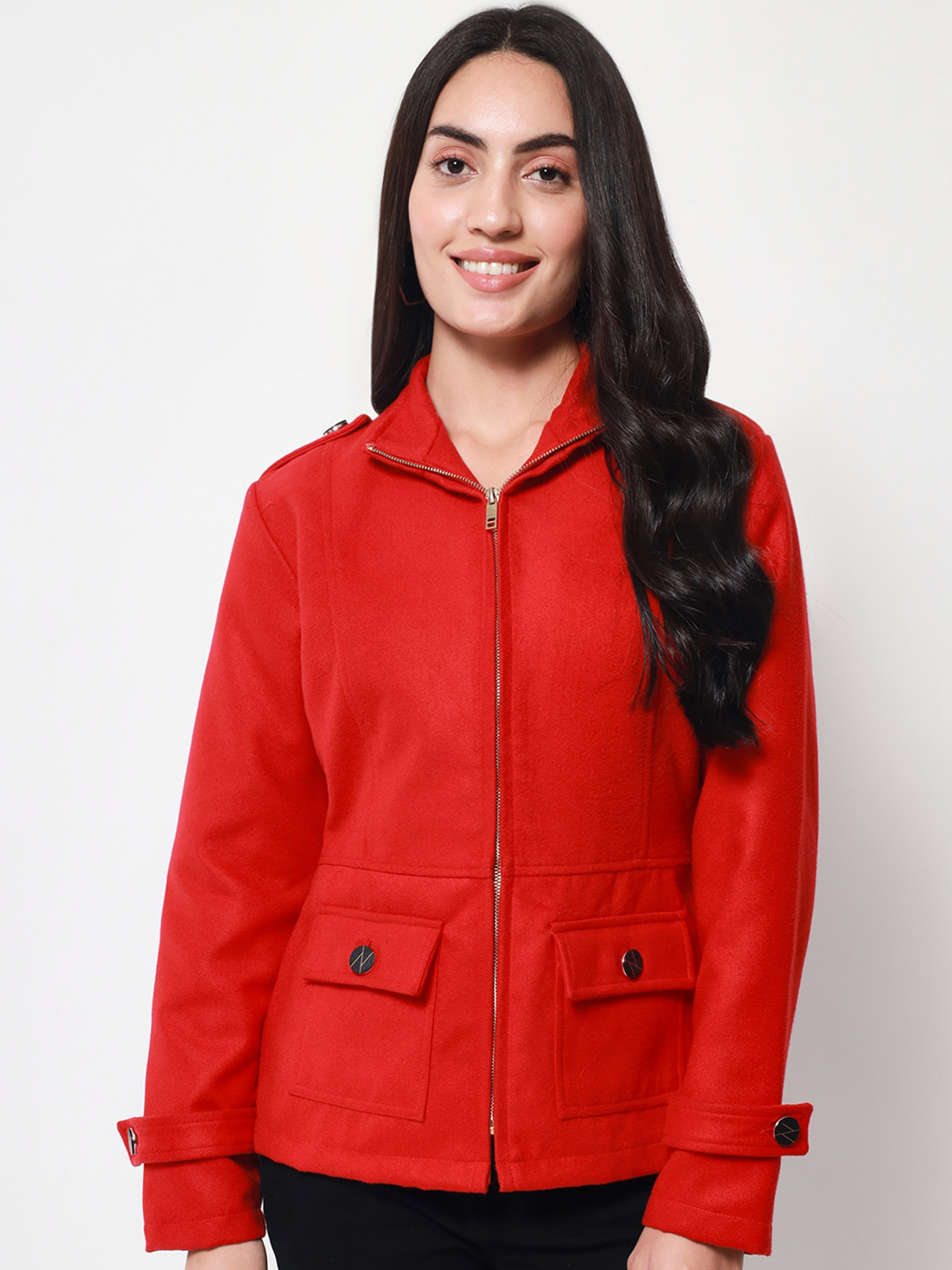 

Beatnik Women Tailored Jacket, Red